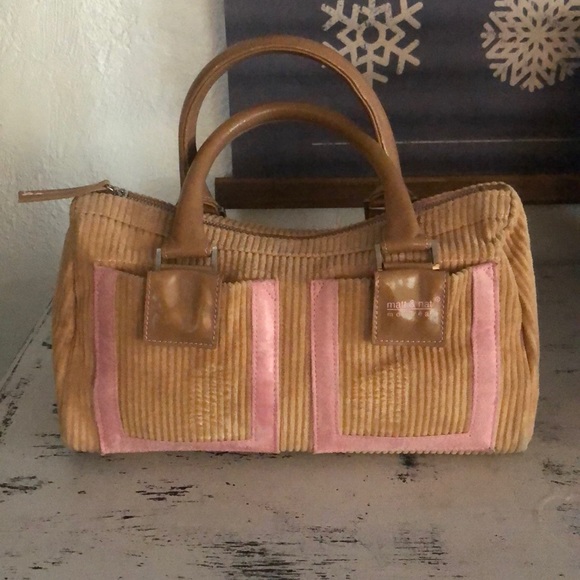 Matt & Nat Handbags - Matt & Nat pink and light brown cord handbag
